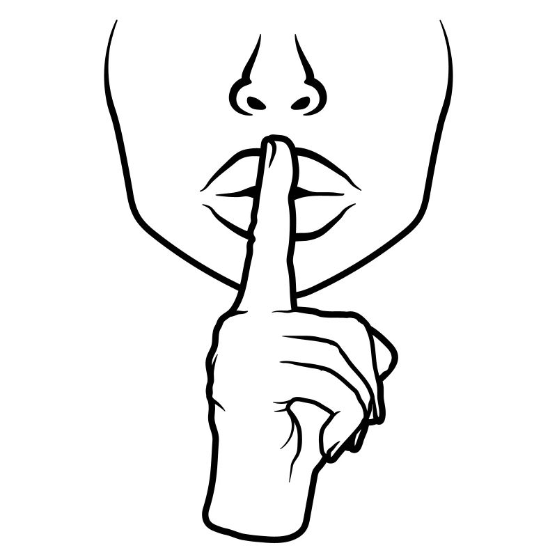 Reposer les doigts devant la bouche