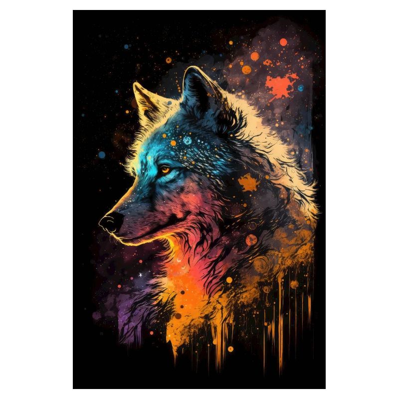 Wolf Galaxy Space Space Stars Cool Mystical
