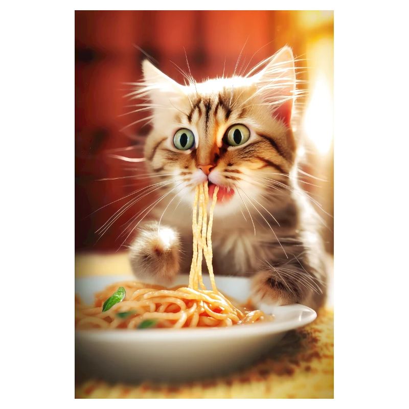 Drôles de spaghettis de chat
