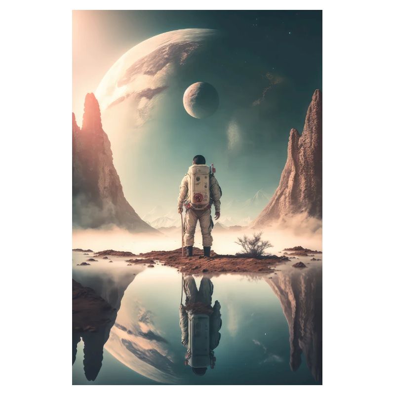 Astronaut Desert Landscape Moon Space Space