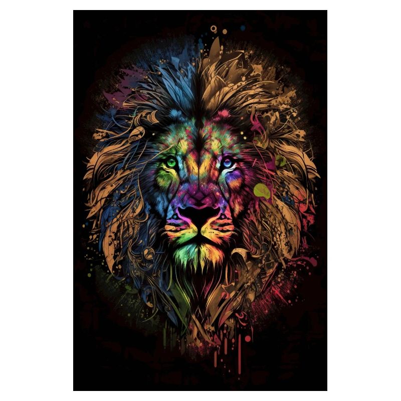 Abstrakter Löwenkopf, Generative KI