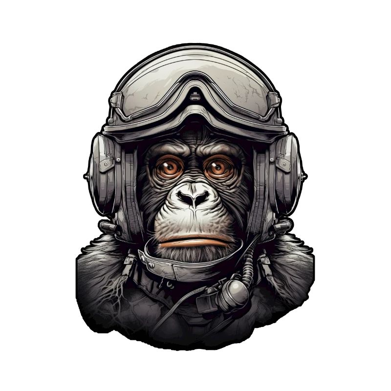 Pilot Monkey Digitale Kunst