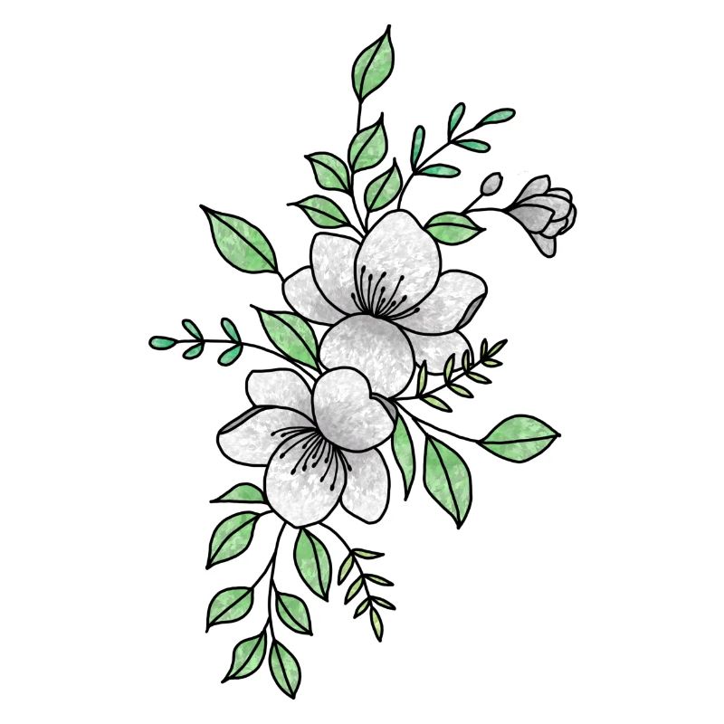 Weiße und graue Blume