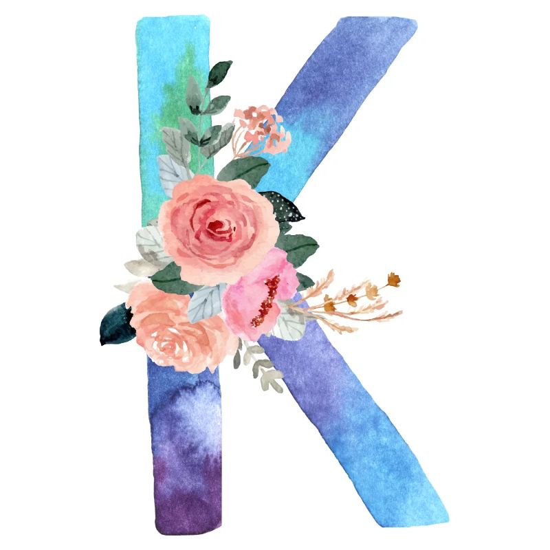 Buchstabe K Aquarell