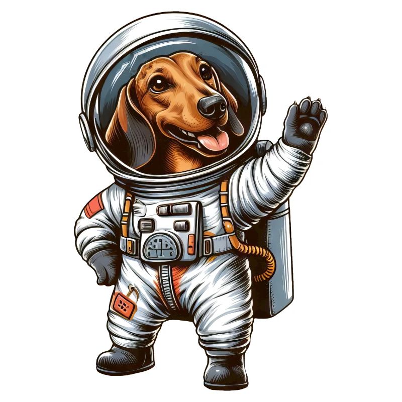 Teckel, astronaute, espace, science-fiction