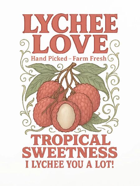 Litschi Tropische Frucht Retro