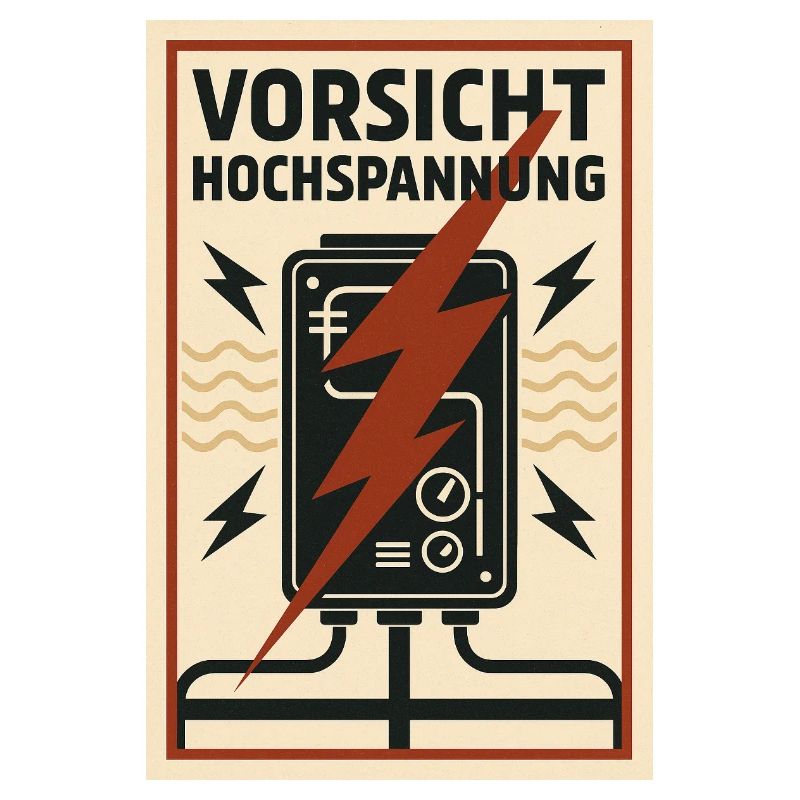 Caution High Voltage Current Warning Sign