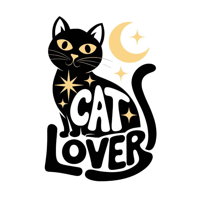 Cat Lover Moon Night Magic