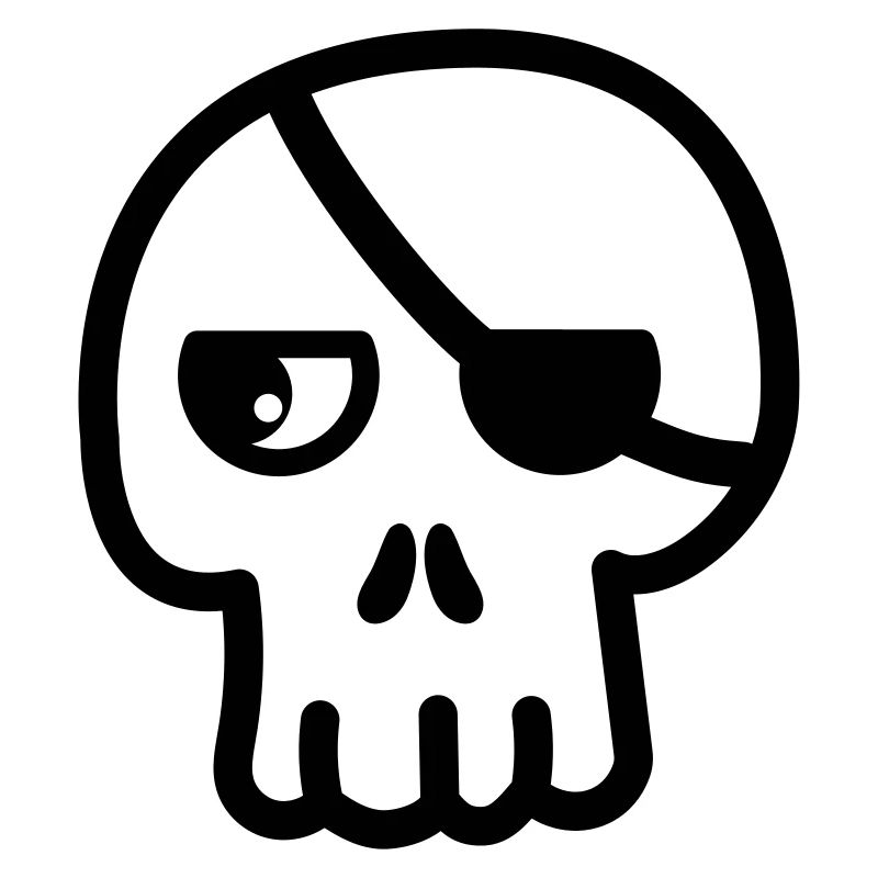 Skull Eye Patch Kawaii