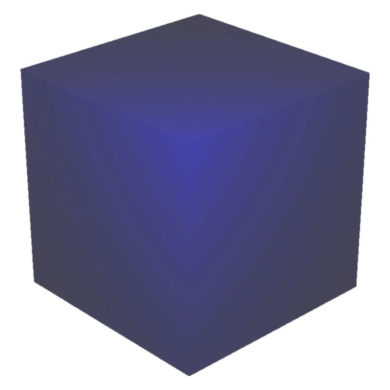 3d cube blue