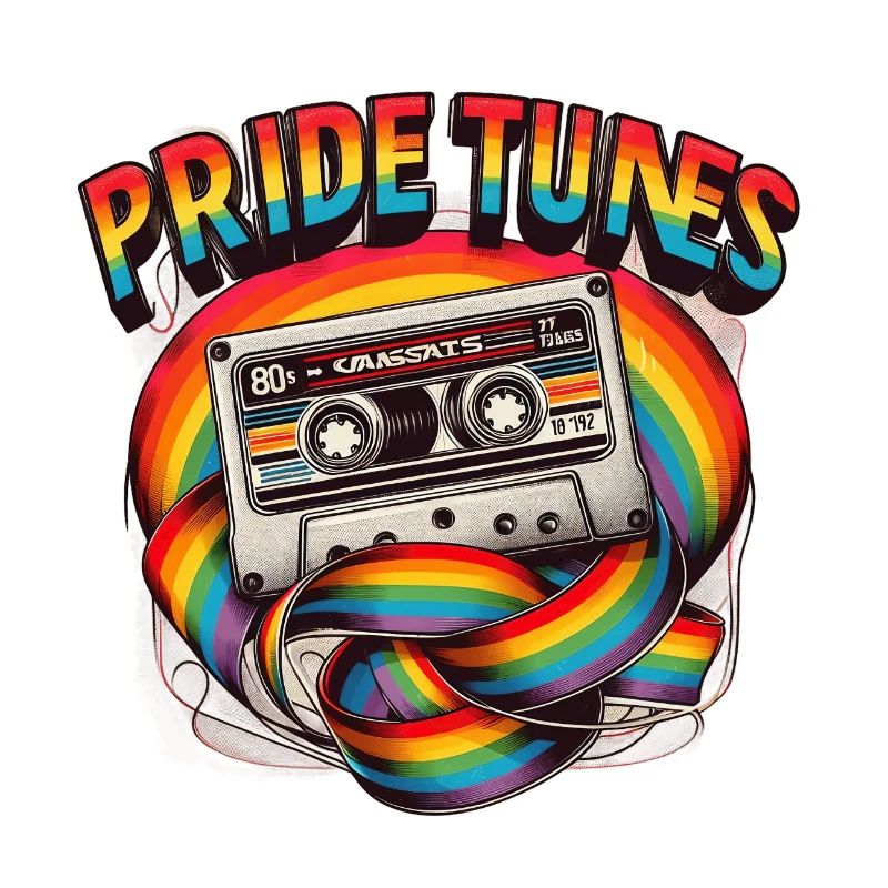 Cassette arc-en-ciel rétro Pride Tunes