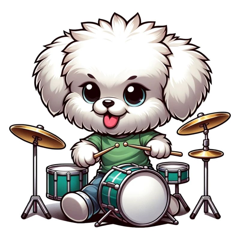 Conception de chiot Drummer Drummer Cool