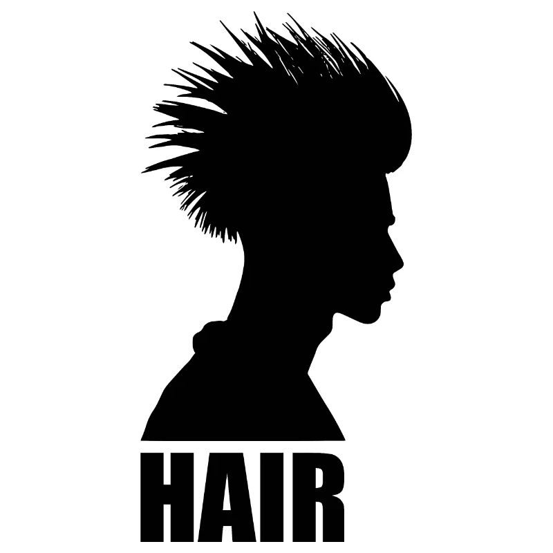 Silouette einer Haarpracht