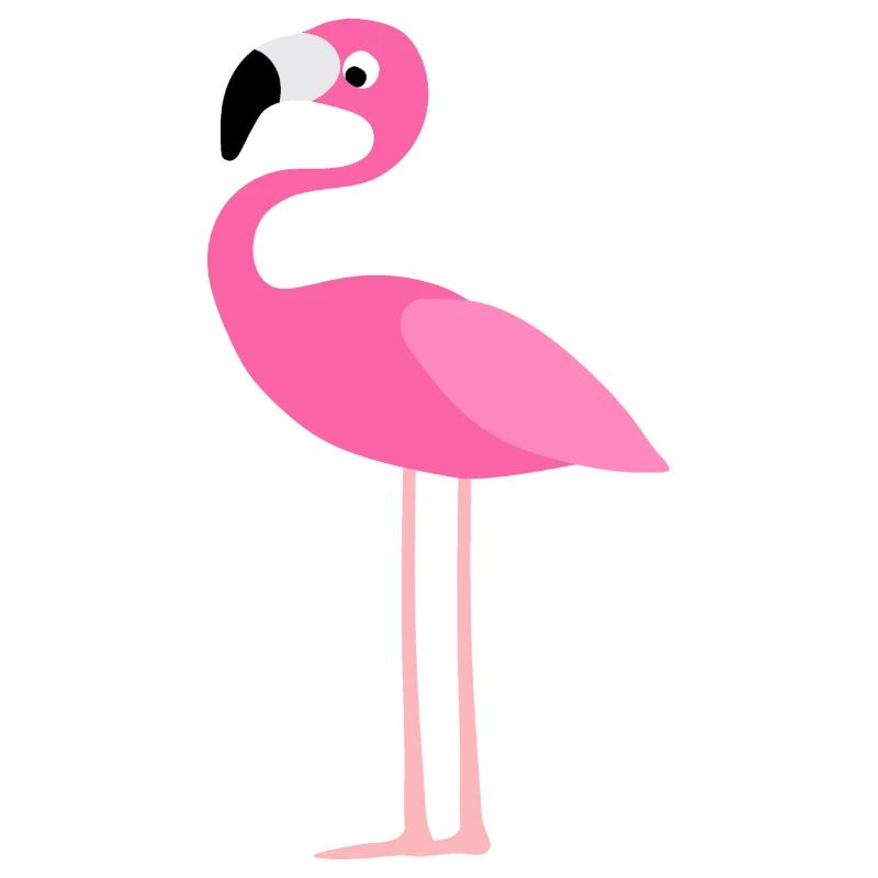 Flamingo im einfachen Stil - pinker Vogel