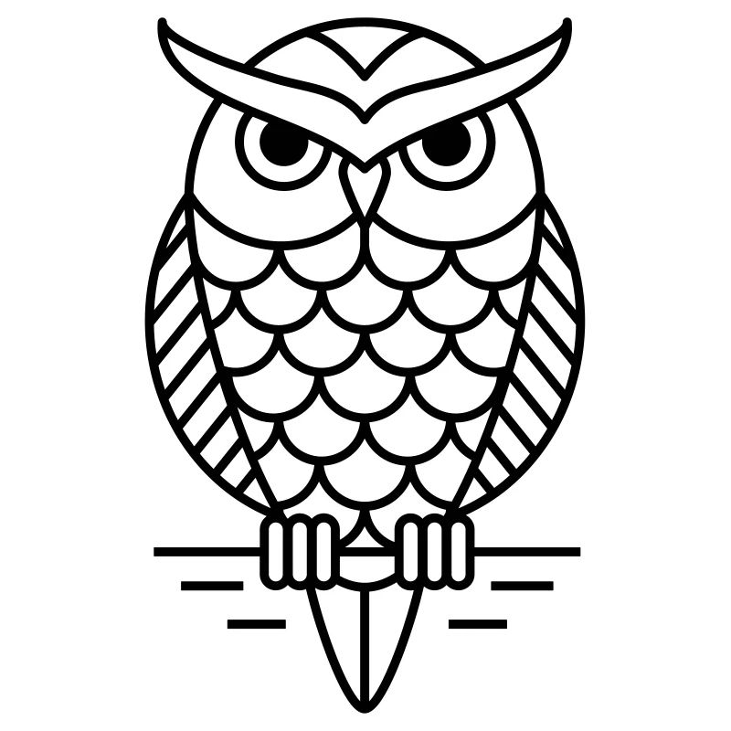 Eule Vogel Geschenk Hipster