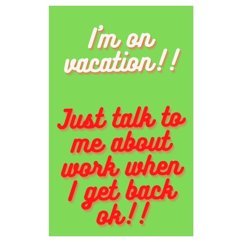 ICH BIN IM URLAUB!!!