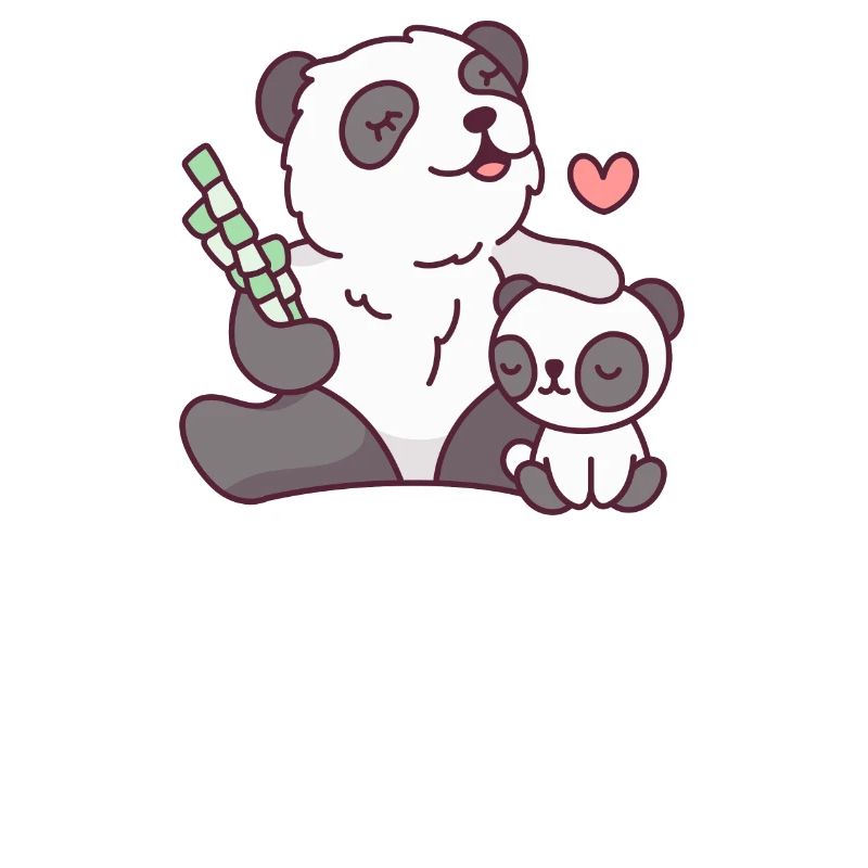 Panda mère panda bébé panda amant bambou