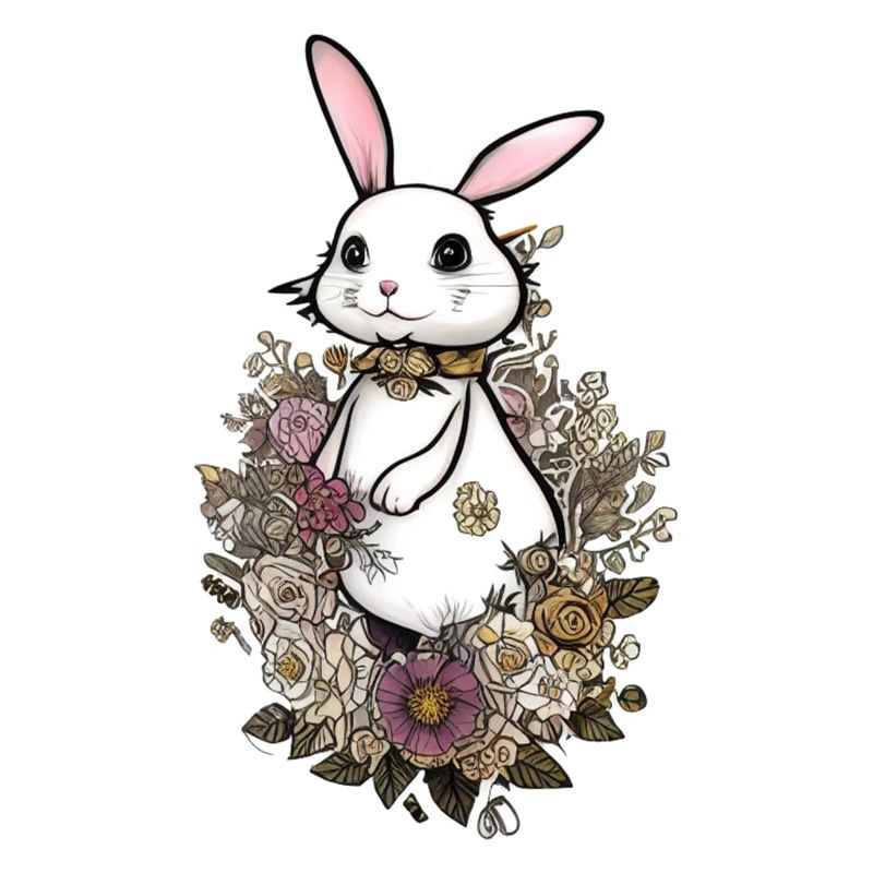 Cute Easter in the Flowers