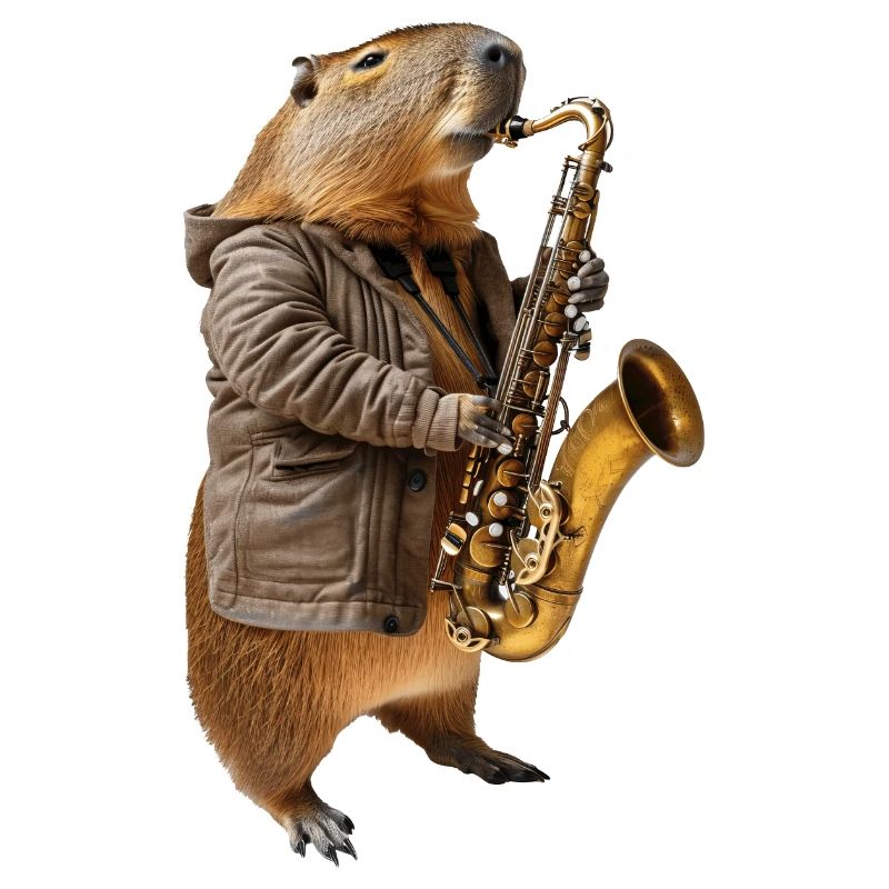 Capybara Saxophon