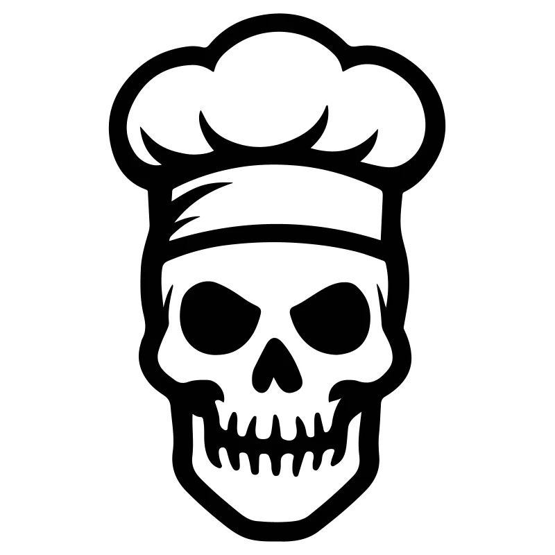 Chef Skeleton Chef Chaque de chef