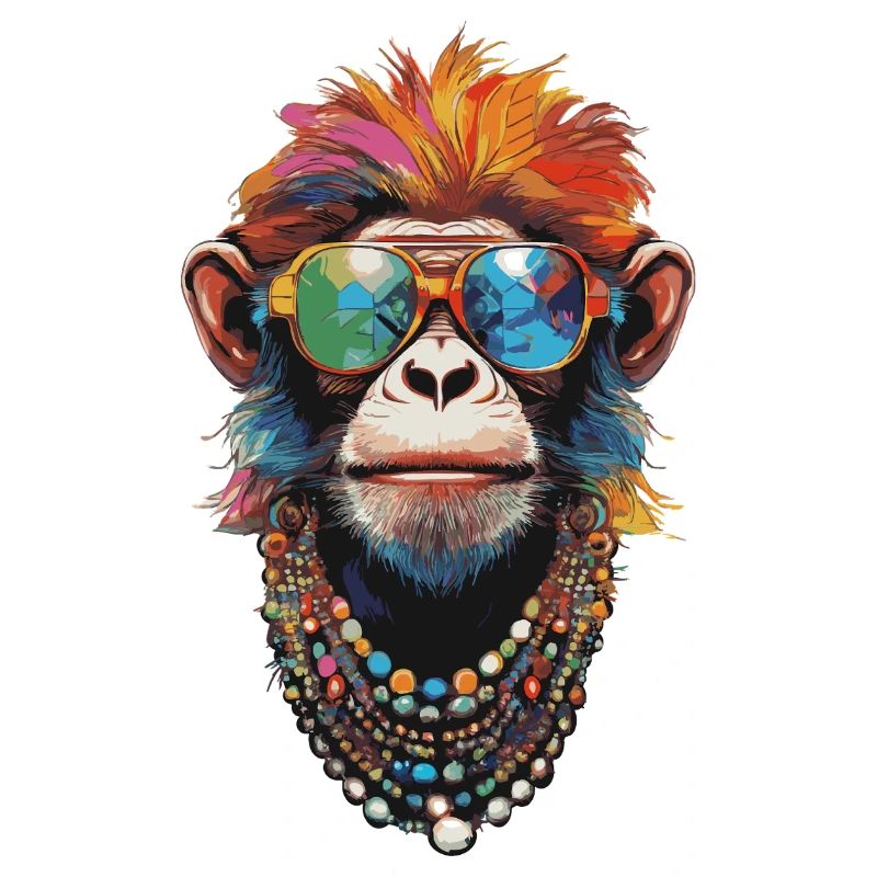 Bunter Affe