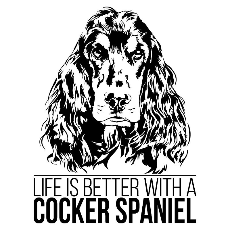 COCKER SPANIEL life is better canins Wilsigns