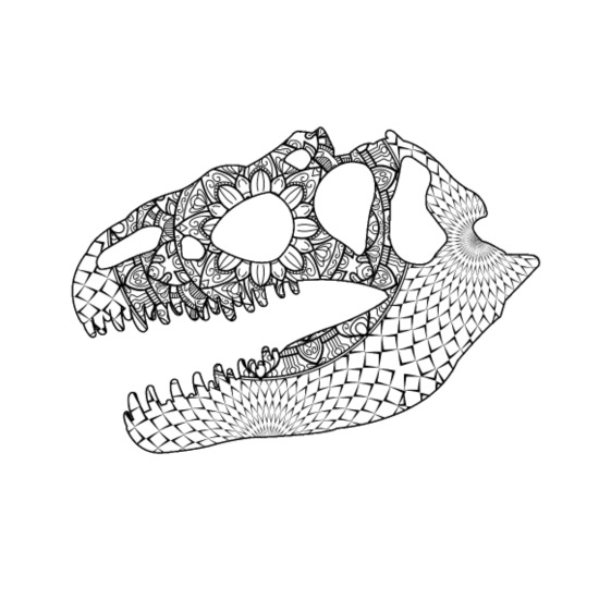 Mosaico del cráneo del dinosaurio' Posavasos | Spreadshirt