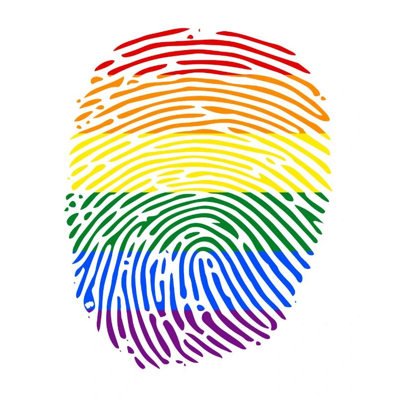 empreinte digitale arc-en-ciel