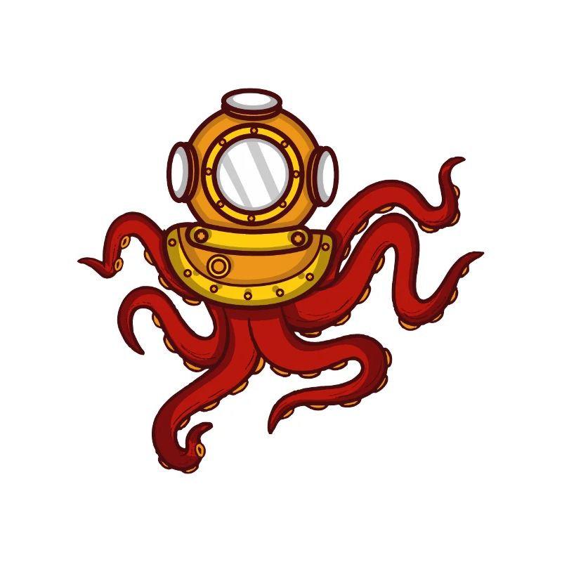 Deep Sea Octopus Deep Sea Diver oder Lehrer Gesche