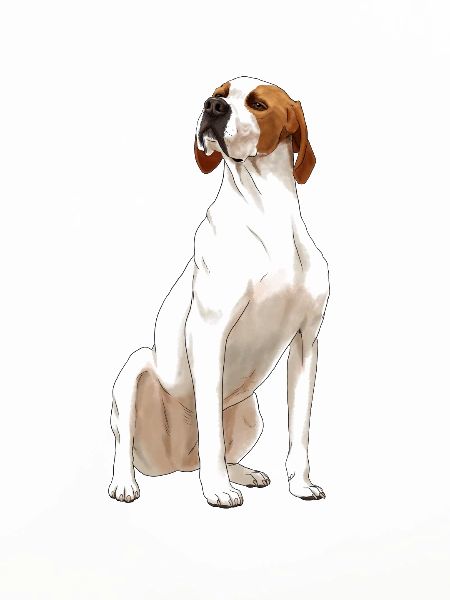 Sitzender English Pointer Hund