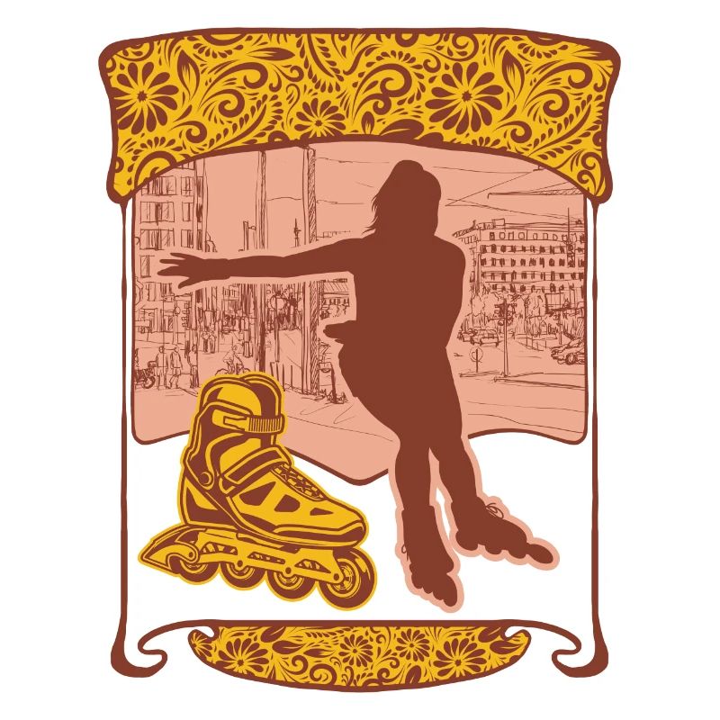Rollerblades Hemd, lustiges Rollerblading Mädchen