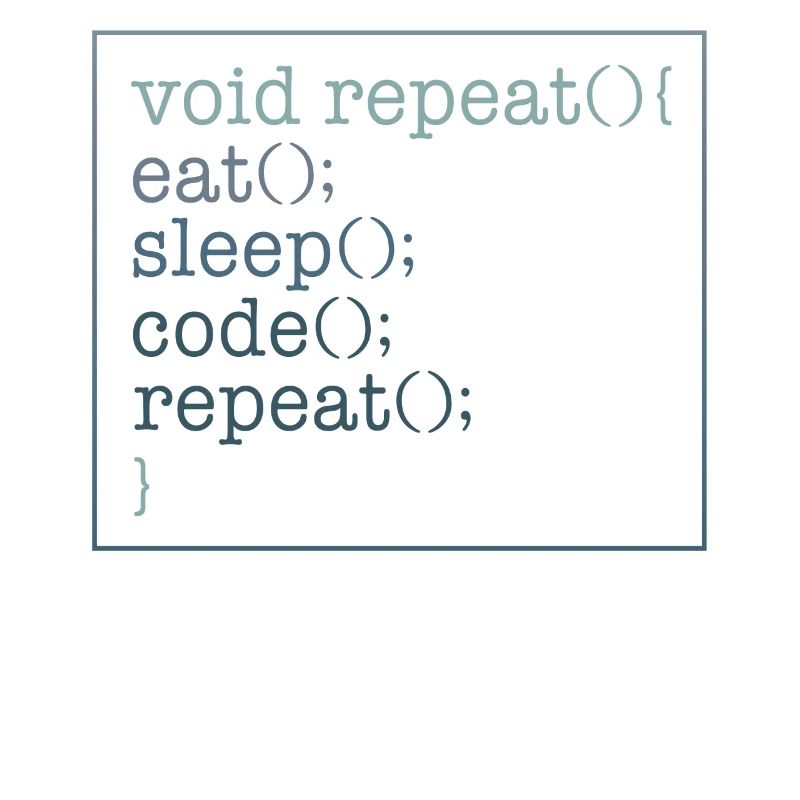 Chemise de programmeur, Void Repeat Eat Sleep Code