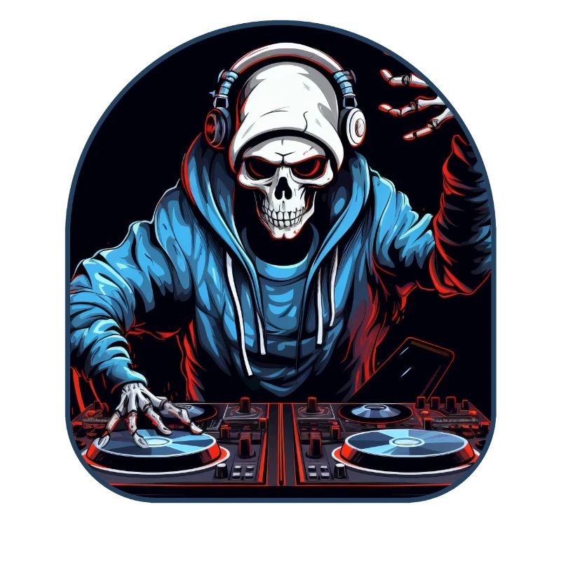 DJ Skeleton Spin and Rock