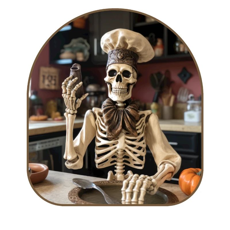 Chef Skeleton Rock On Culinary Vibes