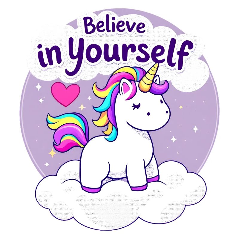 Croyez en vous-même Licorne Fantasy Art pour