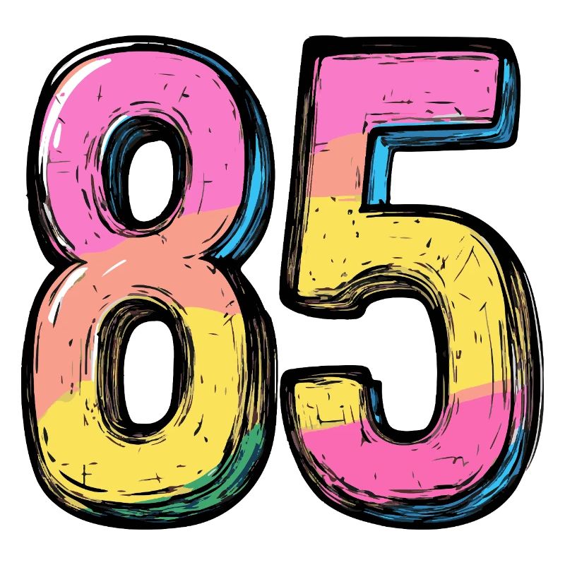 85 Zahl Comic