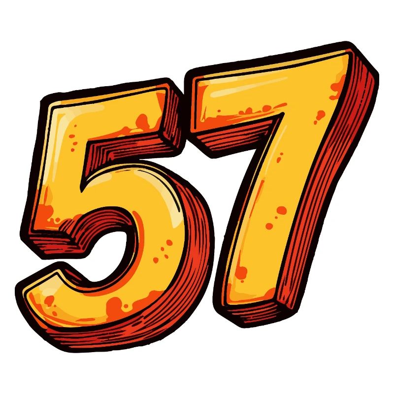 57 Zahl Comic