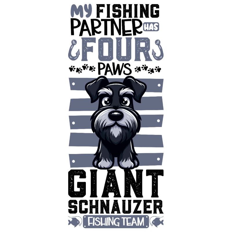 Pêche et schnauzer géant