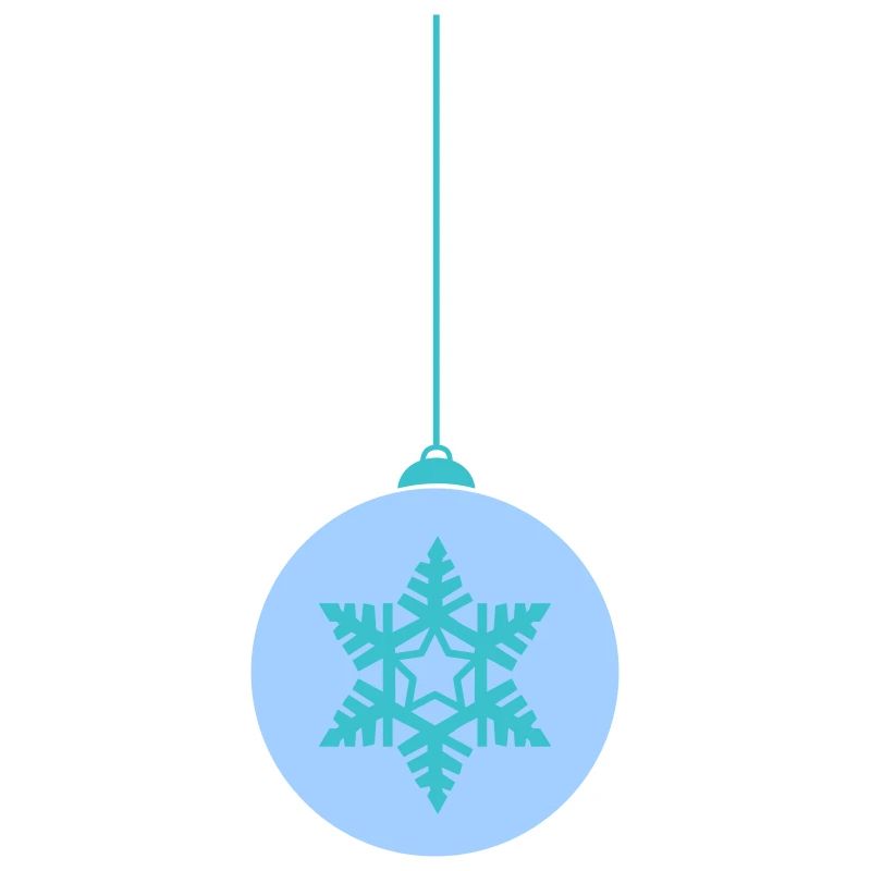 Weihnachtskugel Schneeflocken Blau Ornament