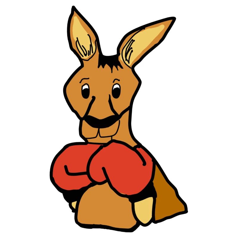 Kängeru mit Boxhandschuhen