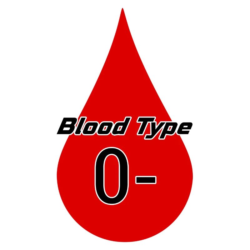 Blood group Rhesus factor 0 negative as a gift idea