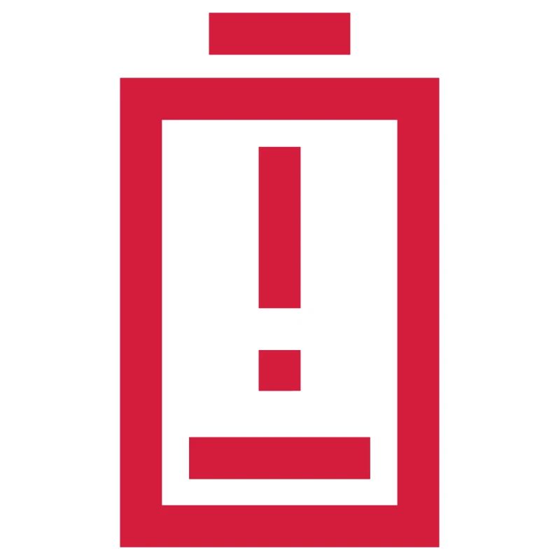 Warning Exclamation Point Battery Empty