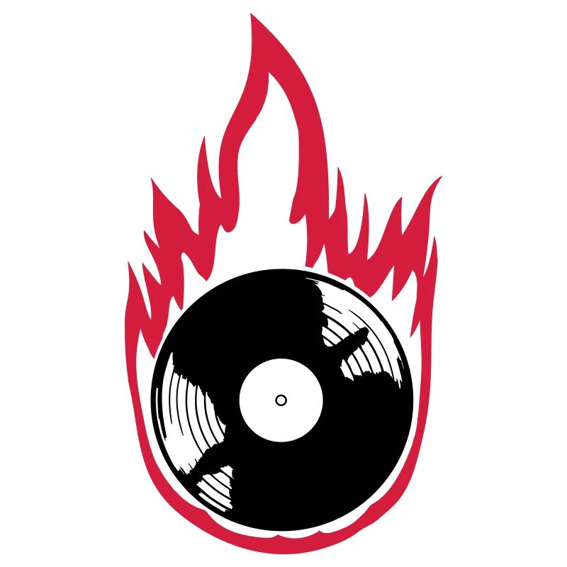 Fire Vinyl Record Music