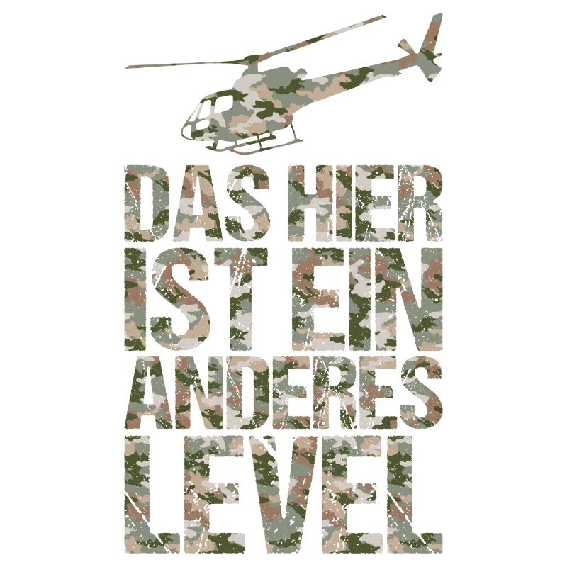 Hubschrauber Dschungel survival Spruch Geschenk