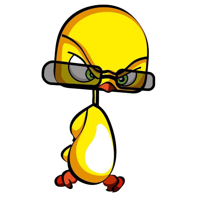 birdy gelber Vogel nerd