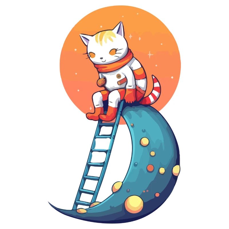 Ikk le chat sur la lune