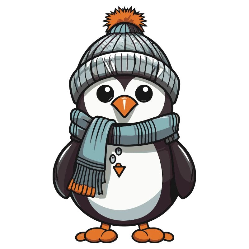 Penguin Comic Cute Winter
