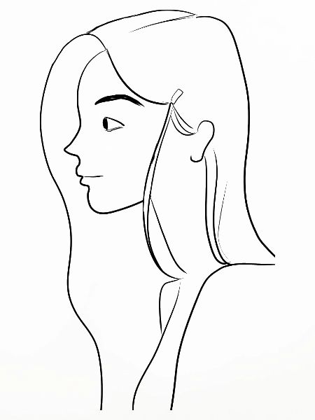 Frau im Profil