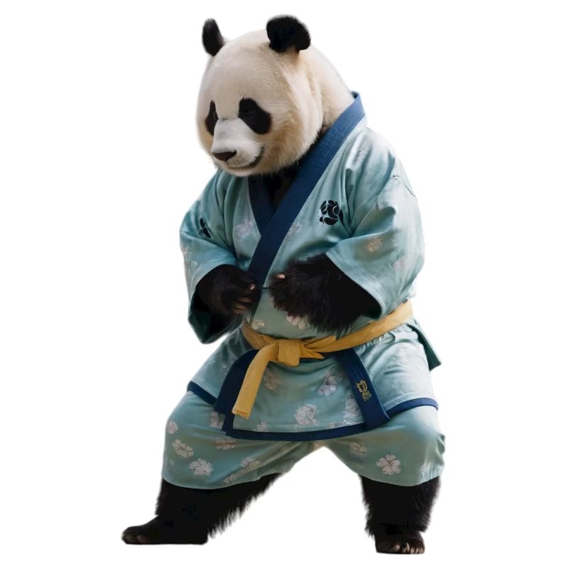 Sportlicher Panda