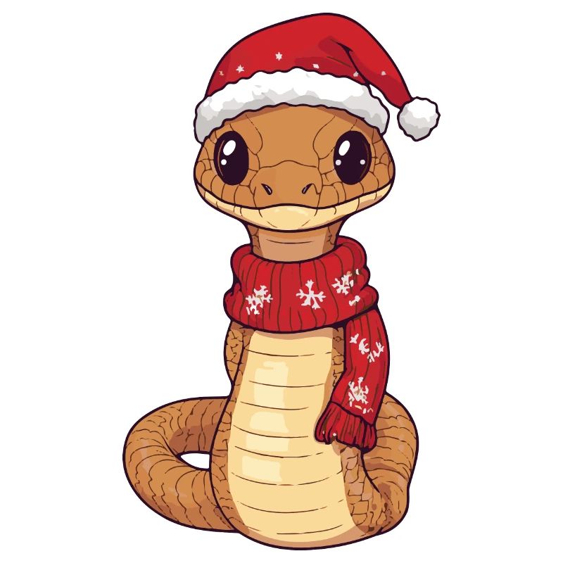 Schlange Kobra Weihnachten Comic